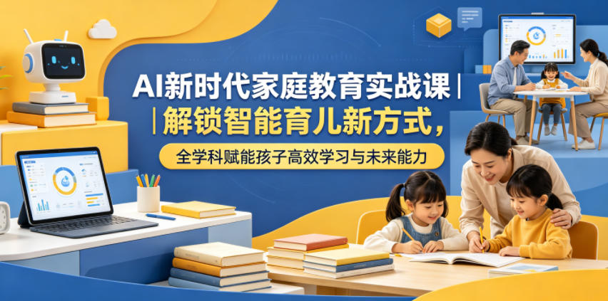 AI新时代家庭教育实战课｜解锁智能育儿新方式，全学科赋能孩子高效学习与未来能力-荆楚AI