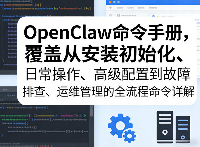 OpenClaw命令手册，覆盖从安装初始化、日常操作、高级配置到故障排查、运维管理的全流程命令详解小淇云库-创业网-网赚副业-网创副业-项目拆解-技术类创业资源网-副业网-免费资源下载小淇云库