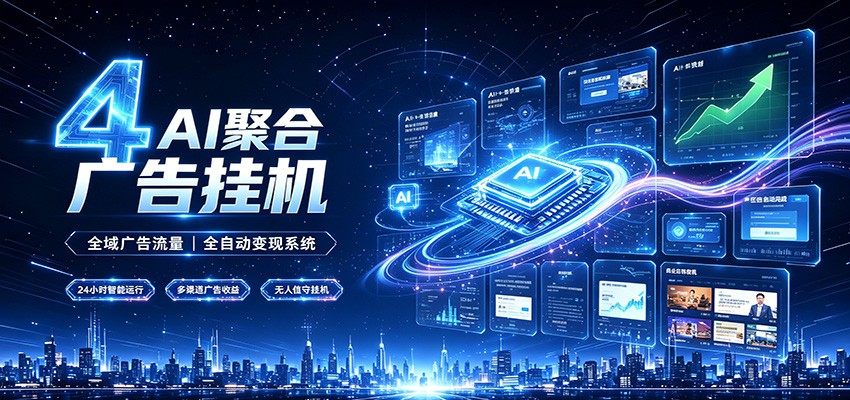 全域广告流量聚合,AI无人挂机稳赚佣金,打造长期稳定被动收入副业-荆楚AI