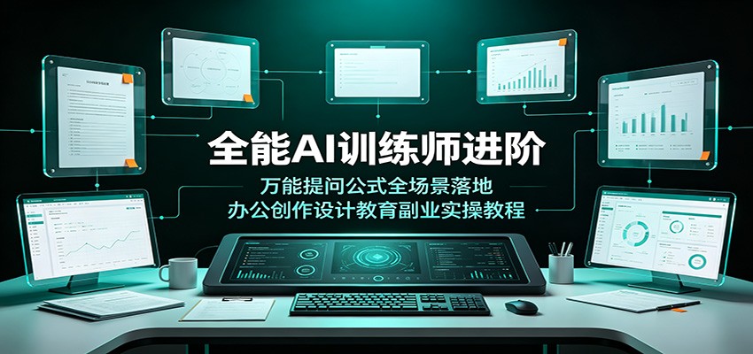 全能AI训练师进阶：万能提问公式全场景落地，办公创作设计教育副业实操教程-荆楚AI
