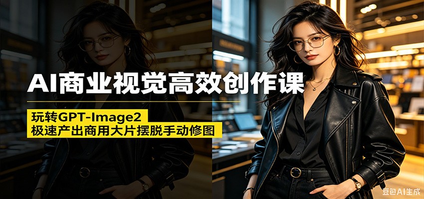 AI商业视觉高效创作课：玩转GPT-Image2，极速产出商用大片摆脱手动修图(更新)-荆楚AI