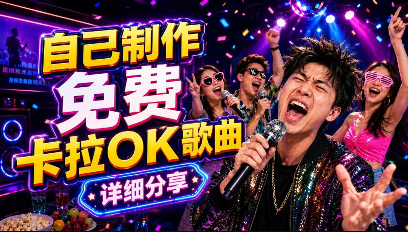 零基础AI制作免费卡拉OK视频教程,从歌曲生成、音轨分离到字幕制作、视频导出,手把手教学-荆楚AI
