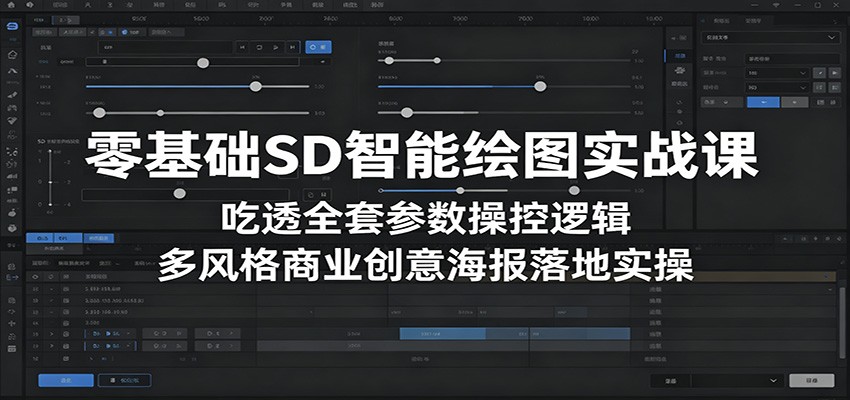 零基础SD智能绘图实战课:吃透全套参数操控逻辑,多风格商业创意海报落地实操-荆楚AI