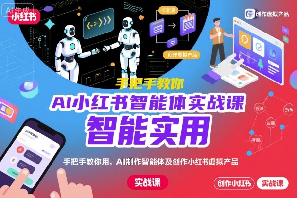 AI小红书智能体实战课，手把手教你用AI制作智能体及创作小红书虚拟产品，提效+内容商业化（更新）小淇云库-创业网-网赚副业-网创副业-项目拆解-技术类创业资源网-副业网-免费资源下载小淇云库
