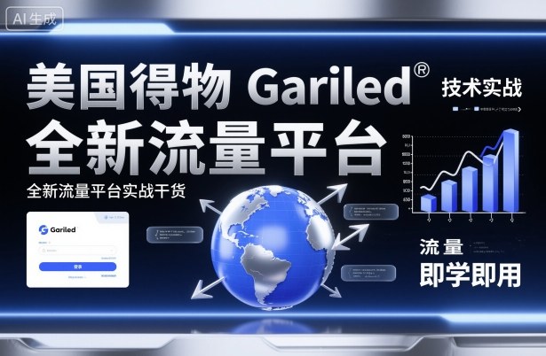 美国得物Gariled技术实战，全新流量平台实战干货，即学即用小淇云库-创业网-网赚副业-网创副业-项目拆解-技术类创业资源网-副业网-免费资源下载小淇云库