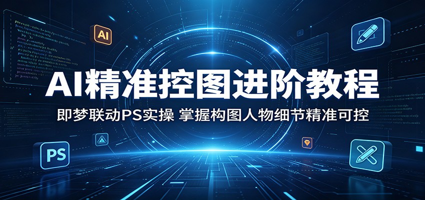 AI精准控图进阶教程：即梦联动PS实操，掌握构图人物细节精准可控-荆楚AI