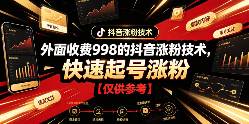 外面收费998的抖音涨粉技术，快速起号涨粉【仅供参考】-荆楚AI