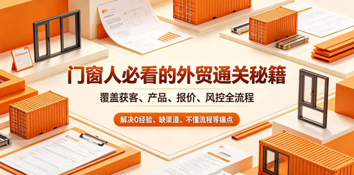 门窗人必看的外贸通关秘籍,块覆盖获客、产品、报价、风控全流程,解决0经验、缺渠道、不懂流程等痛点-荆楚AI