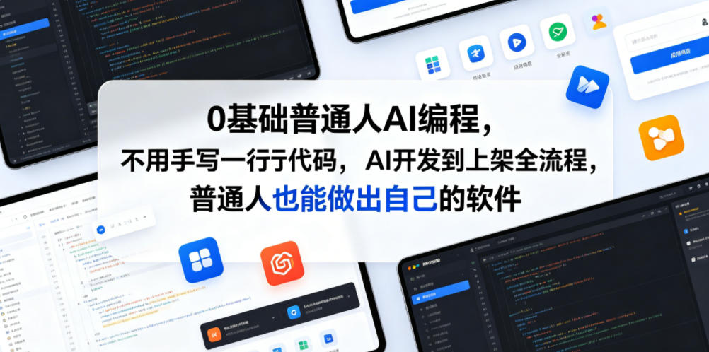 0基础普通人AI编程，不用手写一行代码，AI开发到上架全流程，普通人也能做出自己的软件-荆楚AI