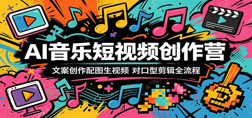 AI音乐短视频创作营:文案创作配图生视频,对口型剪辑全流程-荆楚AI