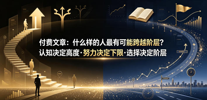 付费文章:什么样的人最有可能跨越阶层?认知决定高度·努力决定下限·选择决定阶层-荆楚AI