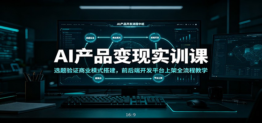 AI产品变现实训课:选题验证商业模式搭建,前后端开发平台上架全流程教学-荆楚AI