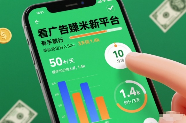 看广告賺米新平台,有手就行,单机稳定日入50+,操作10分钟上手,3天搞了1.4k【揭秘】小淇云库-创业网-网赚副业-网创副业-项目拆解-技术类创业资源网-副业网-免费资源下载小淇云库