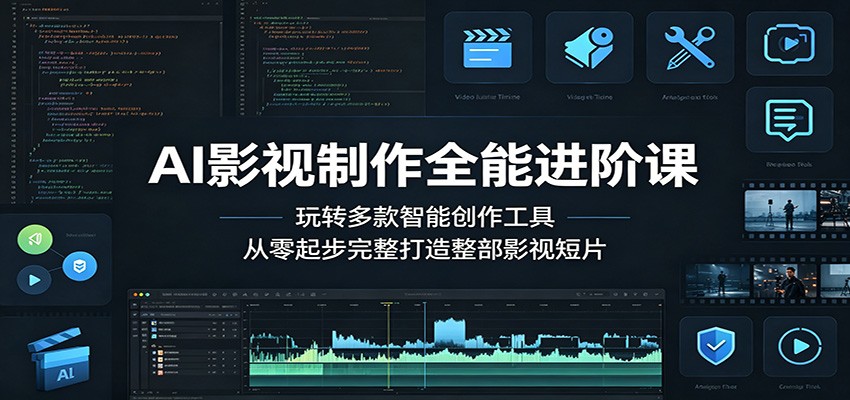 AI影视制作全能进阶课：玩转多款智能创作工具，从零起步完整打造整部影视短片-荆楚AI