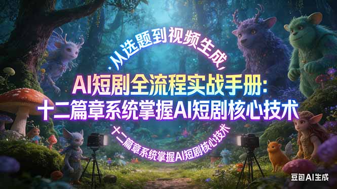 AI 短剧全流程实战手册：从选题到视频生成，十二篇章系统掌握 AI 短剧核心技术小淇云库-创业网-网赚副业-网创副业-项目拆解-技术类创业资源网-副业网-免费资源下载小淇云库