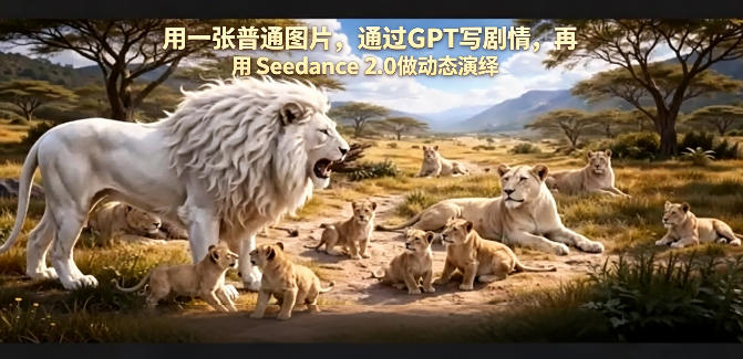 用一张普通图片，通过GPT写剧情，再用Seedance 2.0做动态演绎，居然能生成迪士尼风格搞笑动画-荆楚AI