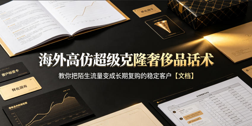 海外高仿超级克隆奢侈品话术,教你把陌生流量变成长期复购的稳定客户【文档】-荆楚AI