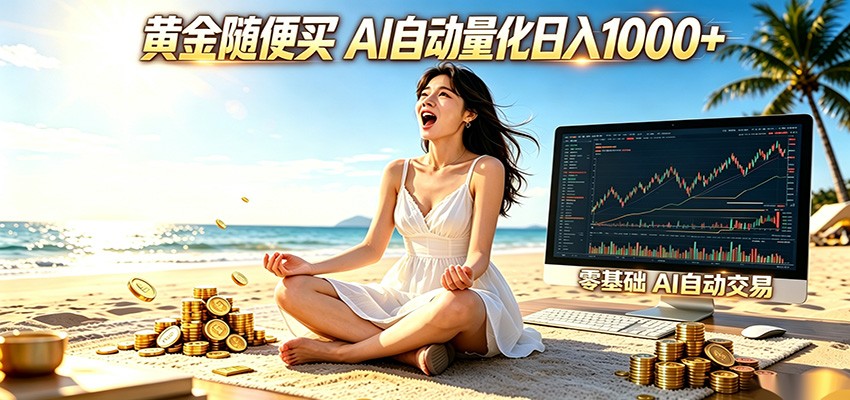 黄金随便买?AI自动外汇量化交易 在家当皇帝 日入1000+-荆楚AI