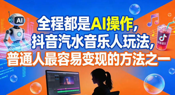 全程都是AI操作,抖音汽水音乐人玩法,普通人最容易变现的方法之一小淇云库-创业网-网赚副业-网创副业-项目拆解-技术类创业资源网-副业网-免费资源下载小淇云库