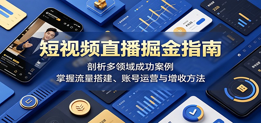 短视频直播掘金指南：剖析多领域成功案例，掌握流量搭建、账号运营与增收方法-荆楚AI