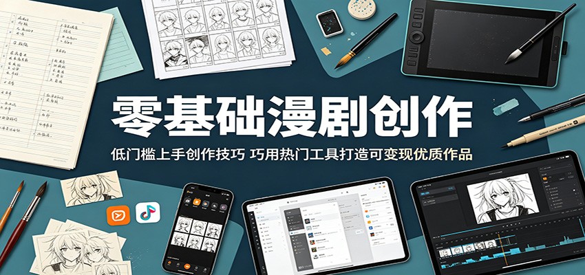零基础漫剧创作：低门槛上手创作技巧，巧用热门工具打造可变现优质作品-荆楚AI