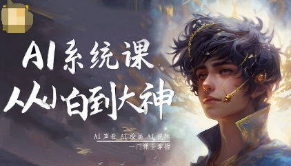 AI系统课程，从小白到大神系统学AI，AI声音-AI绘画-AI视频一门课全掌握小淇云库-创业网-网赚副业-网创副业-项目拆解-技术类创业资源网-副业网-免费资源下载小淇云库