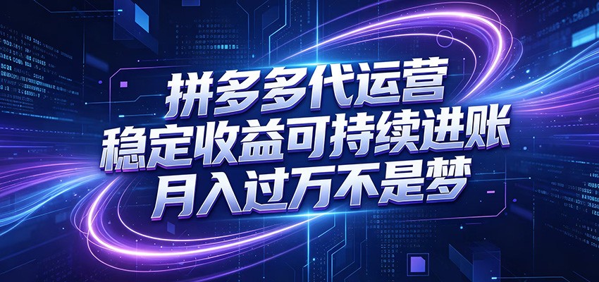 拼多多代运营，小白也能轻松月入过万，真实运营数据可查，全托管代运营-荆楚AI