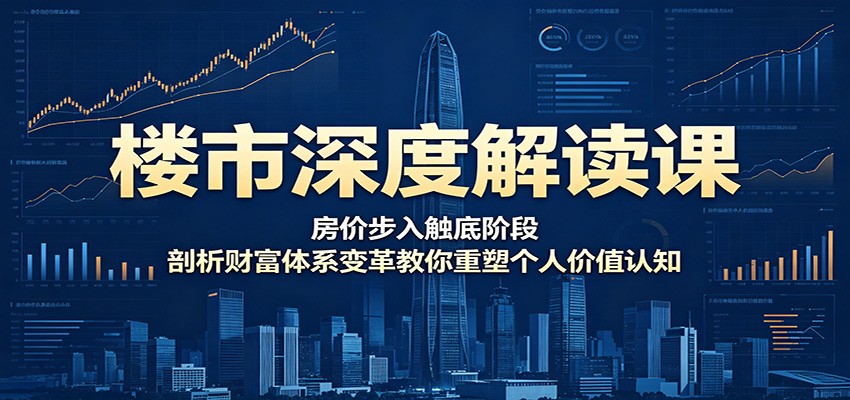 楼市深度解读课：房价步入触底阶段，剖析财富体系变革教你重塑个人价值认知-荆楚AI