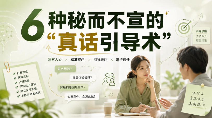 付费文章:6种秘而不宣的“真话引导术”-荆楚AI