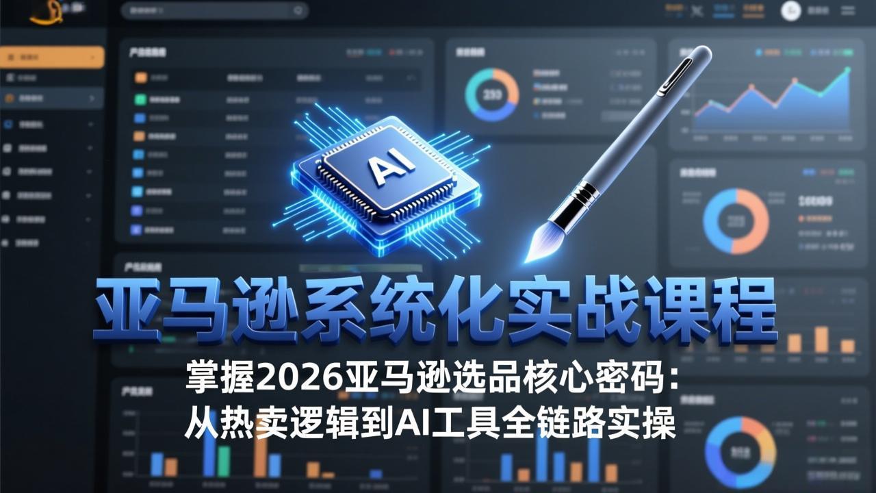亚马逊系统化实战课-更新3月：2026最新选品方法论，从热卖原因分析到AI作图，提升选品成功率小淇云库-创业网-网赚副业-网创副业-项目拆解-技术类创业资源网-副业网-免费资源下载小淇云库