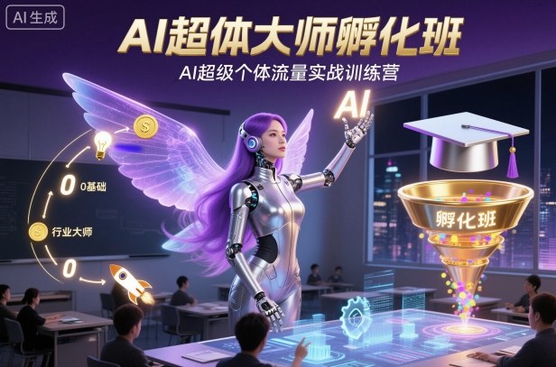 AI超体大师孵化班，AI超级个体流量实战训练营小淇云库-创业网-网赚副业-网创副业-项目拆解-技术类创业资源网-副业网-免费资源下载小淇云库