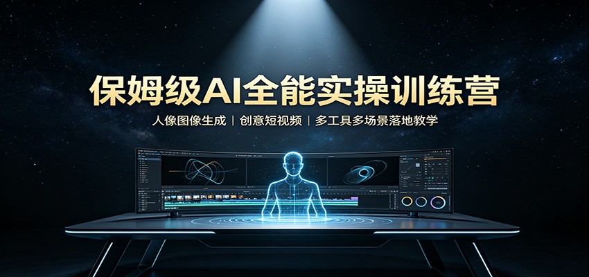 保姆级AI全能实操训练营：人像图像生成，创意短视频，多工具多场景落地教学-荆楚AI