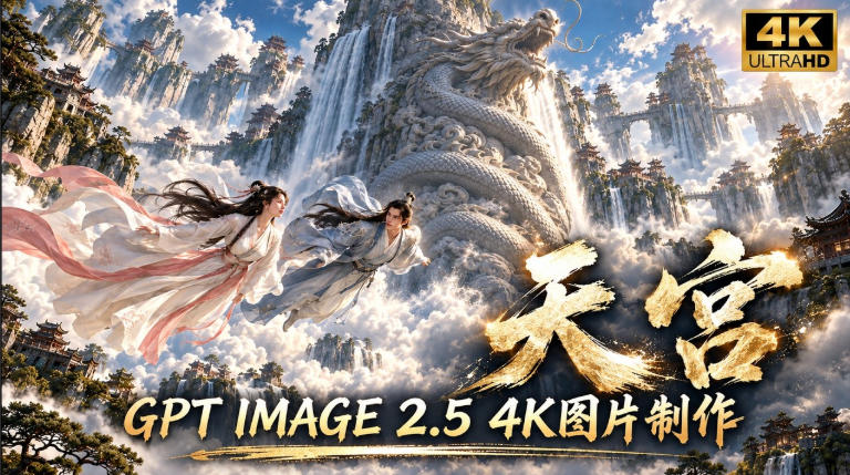 GPT Image 2.5实测！4K到底多清楚？皮肤、手指、修图与天宫场景全面测试-荆楚AI