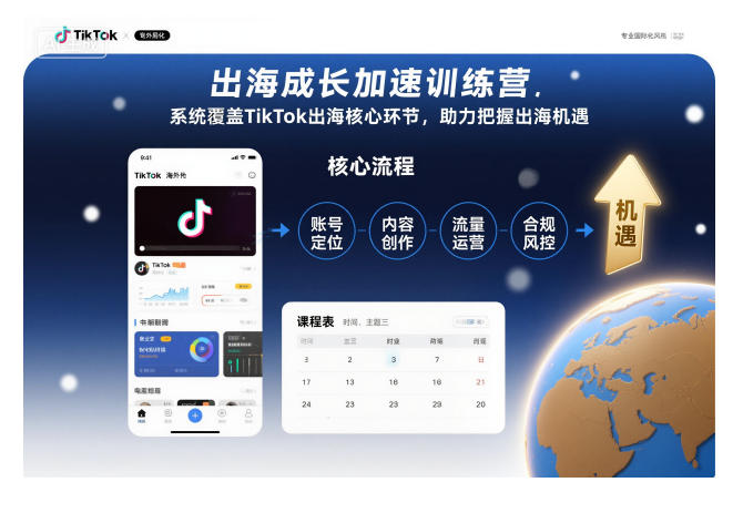 出海成长加速训练营，系统覆盖TikTok出海核心环节，助力把握出海机遇(更新)-荆楚AI