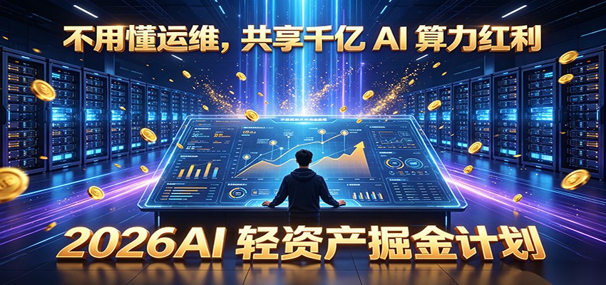 不用懂运维,共享千亿 AI 算力红利,2026AI 轻资产掘金计划-荆楚AI