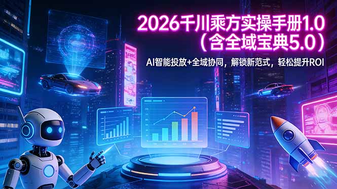 2026 千川乘方实操手册 1.0(含全域宝典 5.0小淇云库-创业网-网赚副业-网创副业-项目拆解-技术类创业资源网-副业网-免费资源下载小淇云库