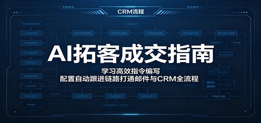 AI拓客成交指南：学习高效指令编写，配置自动跟进链路打通邮件与CRM全流程-荆楚AI