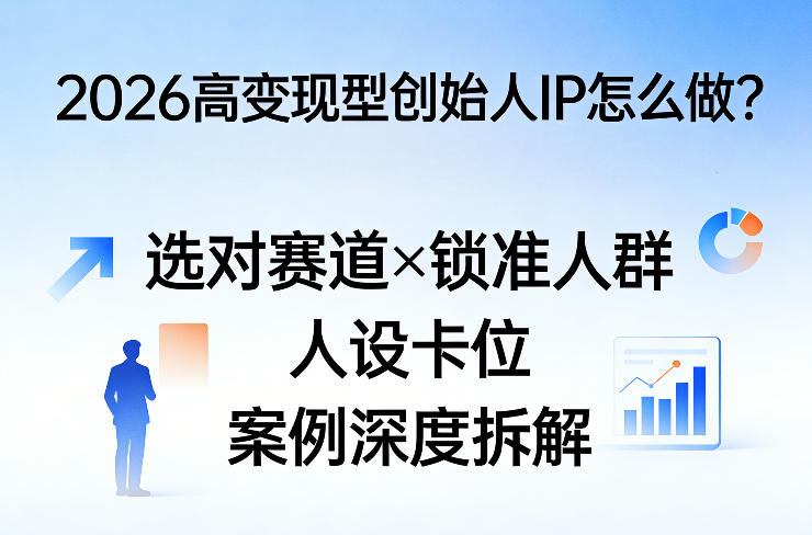 2026高变现型创始人IP怎么做？选对赛道×锁准人群×人设卡位×案例深度拆解小淇云库-创业网-网赚副业-网创副业-项目拆解-技术类创业资源网-副业网-免费资源下载小淇云库