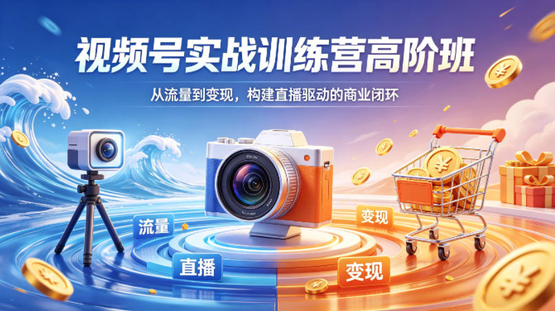 视频号实战训练营高阶班，从流量到变现，构建直播驱动的商业闭环(26年4月)-荆楚AI