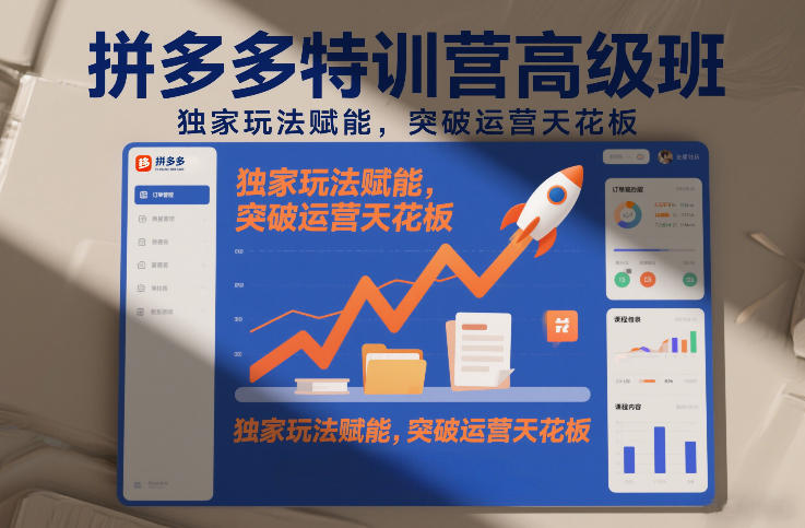 拼多多特训营高阶班，独家玩法赋能，突破运营天花板(更新26年4月10日)-荆楚AI