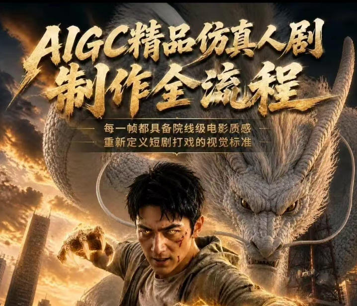 AIGC精品仿真人剧豢龙人全流程制作解析2026，国风仿真人创作+打斗剧情+人设编排，一站式AI短剧入门-荆楚AI