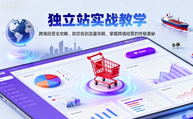 独立站实战教学,跨境经营全攻略,助您告别流量依赖,掌握跨境经营的终极奥小淇云库-创业网-网赚副业-网创副业-项目拆解-技术类创业资源网-副业网-免费资源下载小淇云库