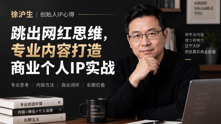 徐沪生创始人IP心得|跳出网红思维,专业内容打造商业个人IP实战【文档】 徐沪生创始人IP心得|跳出网红思维,专业内容打造商业个人IP实战【文档】