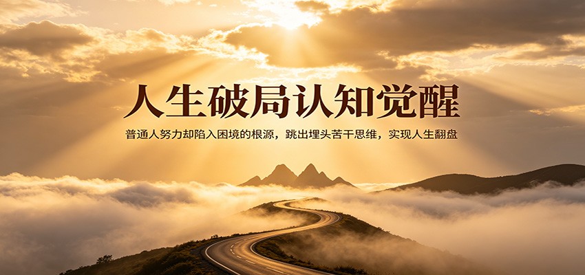 人生破局认知觉醒，普通人努力却陷入困境的根源，跳出埋头苦干思维，实现人生翻盘-荆楚AI