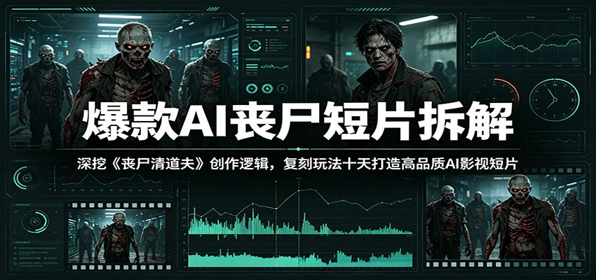 爆款AI丧尸短片拆解：深挖《丧尸清道夫》创作逻辑，复刻玩法快速打造高品质AI影视短片-荆楚AI