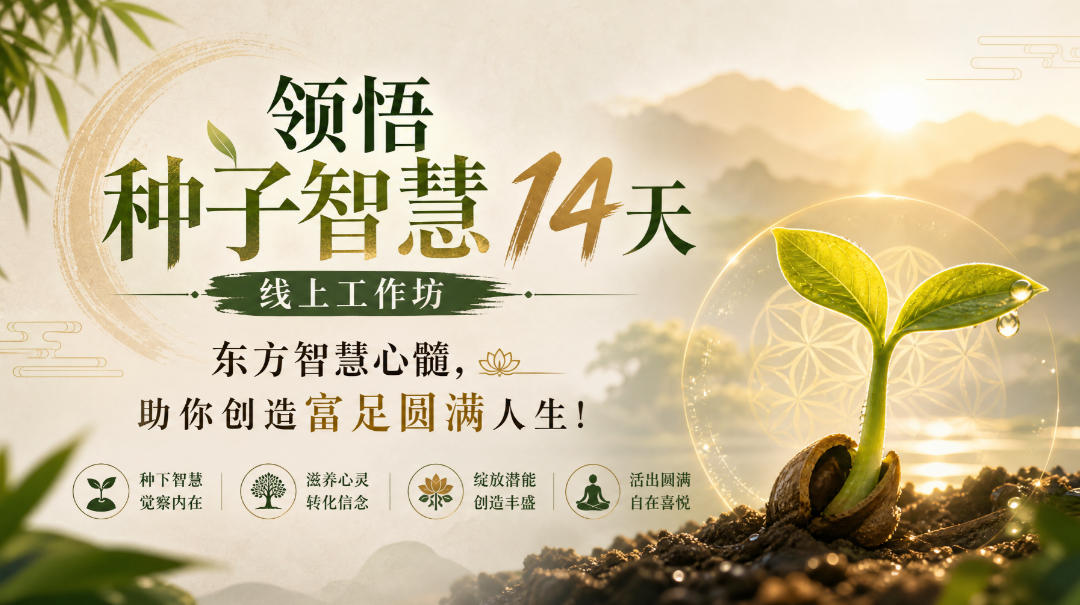 鹿大米领悟种子智慧14天线上工作坊，东方智慧心髓，助你创造富足圆满人生！-荆楚AI