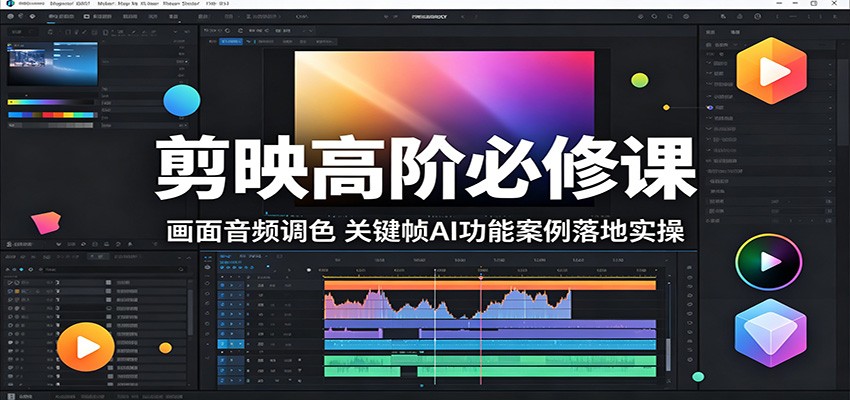 剪映高阶必修课：画面音频调色，关键帧AI功能案例落地实操-荆楚AI