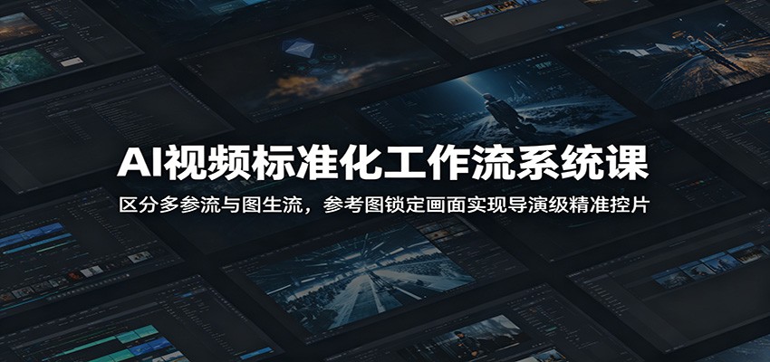 AI视频标准化工作流系统课:区分多参流与图生流,参考图锁定画面实现导演级精准控片-荆楚AI