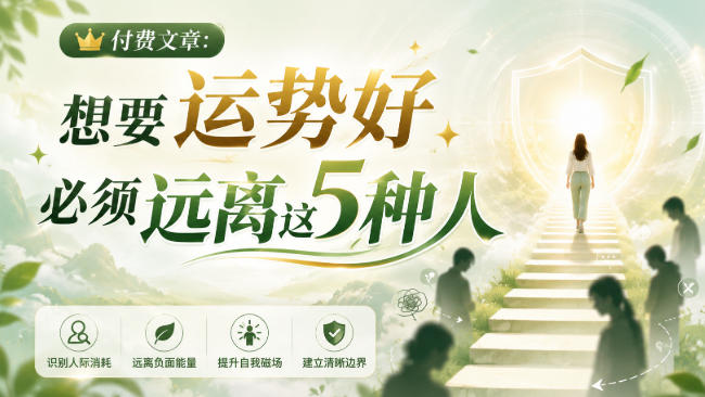 付费文章:想要运势好,必须远离这5种人-荆楚AI