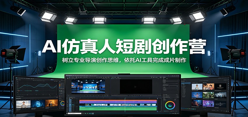 AI仿真人短剧创作营：树立专业导演创作思维，依托AI工具完成成片制作-荆楚AI